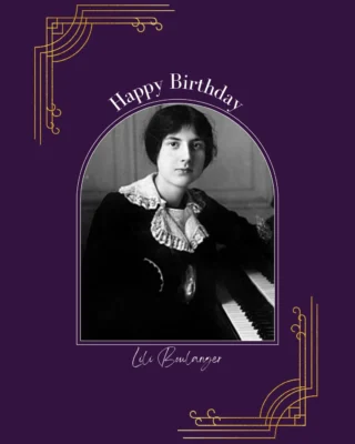 Today in composer birthdays: Lili Boulanger (1893-1918). Sister of another notable composer, Nadia Boulanger, the French composer and musician Lili Boulanger made history by being the first woman to win the Grand Prix de Rome composition prize. She knew how to sing by ear and read music before she knew the alphabet!