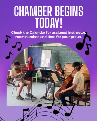 Chamber coachings begin today! For students registered in a group, be sure to check the coaching times/rooms on our calendar (https://ste-suzukistrings.org/calendar/)

Have fun in chamber tonight!!