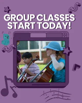 Group classes begin today! Be sure to check our calendar (https://ste-suzukistrings.org/calendar/) and see what time/room your group is in! See you later :)