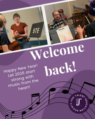 Happy New Year and welcome back! As private lessons begin today, we strongly encourage you to have a look at our secondary instrument program. As STE members, there are many perks including reduced fees for siblings, group class packages, secondary instruments, and more!
 
Learn more about the program here: https://ste-suzukistrings.org/ste-program/ste-secondary-instrument-program/ 

#FultonPlaceCommunityLeague #Capilano #Fulton #suzukiviolinmethod #suzukimethod #cello #violin #viola #bass #guitar #piano #Edmontonmusicscene #EdmontonSchools