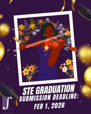 Attention! The deadline for the graduation video submission is just under 2 weeks away on SUNDAY February 1, 2026. All information regarding our graduation program can be found here: https://ste-suzukistrings.org/graduation-program/